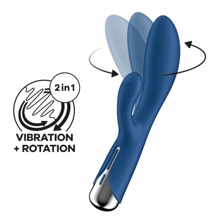 SATISFYER SPINNING RABBIT 1 VIBRATOR BLUE