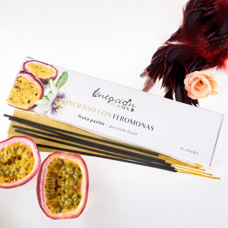 PACK OF 25 INCENSES WITH PHEROMONES AROMA PASSION FRUIT TENTACIÓN PLAY SEX