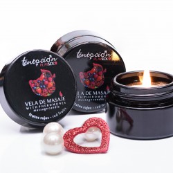 PHEROMONE CANDLE WITH RED BERRIES AROMA 20ML TENTACIÓN PLAY SEX