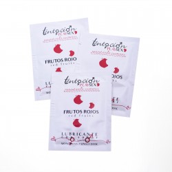 20 MONODOSIS DE LUBRICANTE CON SABOR A FRUTOS ROJOS 5ML TENTACIÓN PLAY SEX