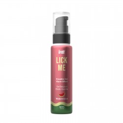 GEL BEIJÁVEL COM EFEITO CALOR E SABOR A MELANCIA LICK ME INTT 50ML