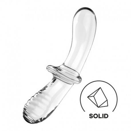 GODE EN VERRE DOUBLE CRYSTAL TRANSPARENT SATISFYER