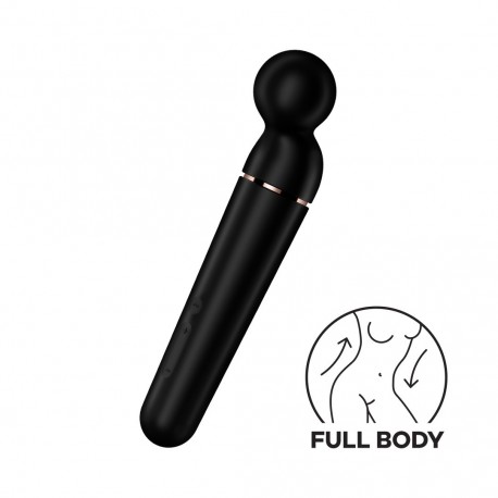 SATISFYER PLANET WAND-ER - WAND VIBRATOR - BLACK/ROSE GOLD