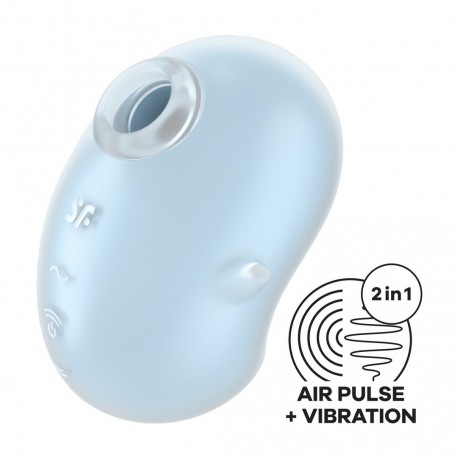 VIBRATEUR CUTIE GHOST - AIR PULSE VIBRATOR - BLEU SATISFYER