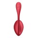 SATISFYER SHINY PETAL CONNECT APP WEARABLE COUPLE VIBRATOR RED