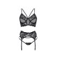 CONJUNTO DE 3 PIEZAS RYANNE NEGRO BEAUTY NIGHT FASHION