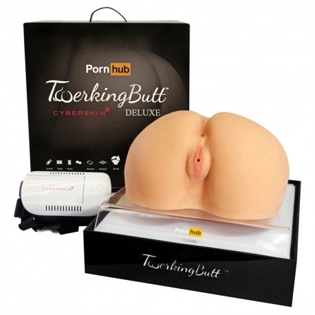 MASTURBADOR CON VIBRACIÓN TWERKINGBUTT DELUXE VAGINA E ANO